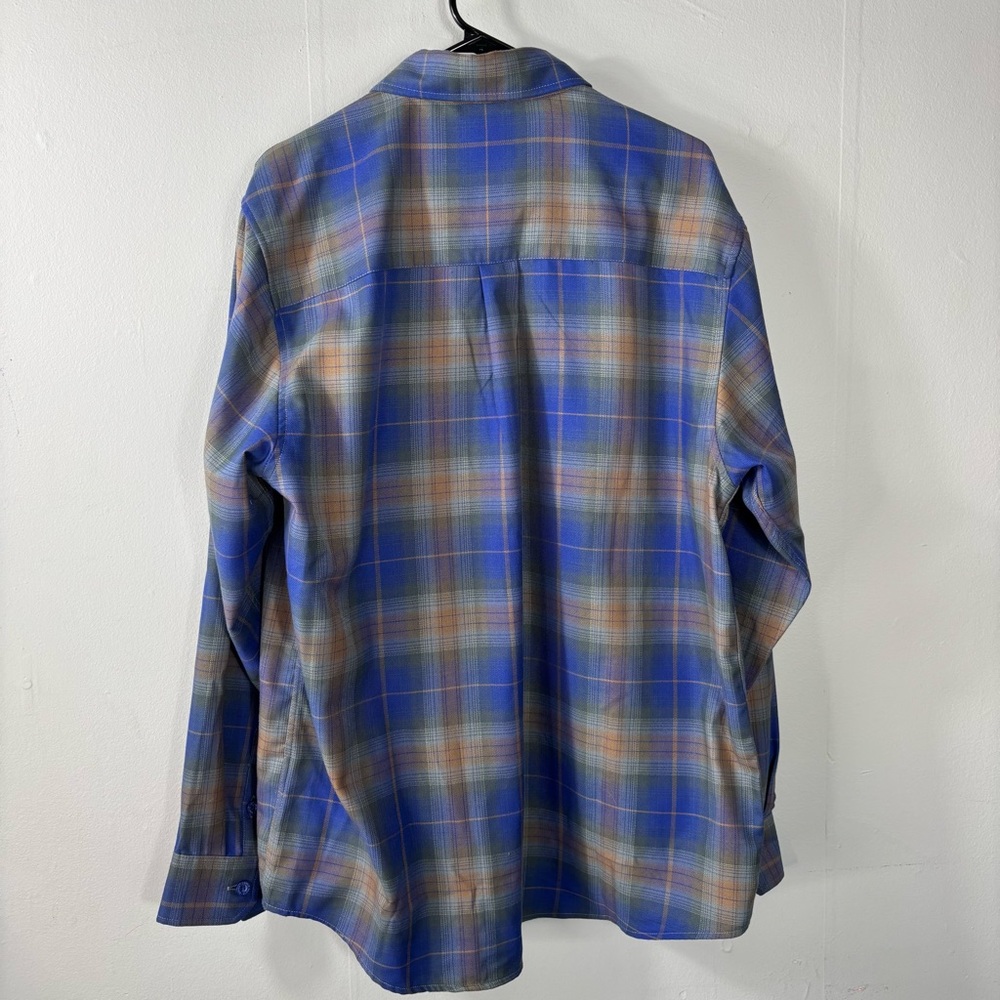 Dixxon Flannel Clark Street Blue Plaid Men’s SZ XL Pearl Snap Long Sleeve Pocket - Picture 12 of 15